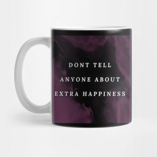 Happiness quote violet design Mug